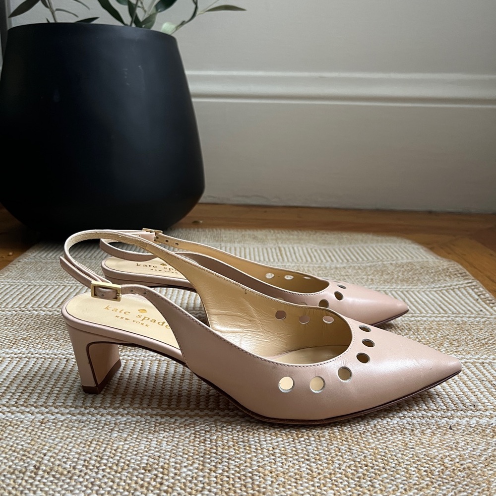 Kate Spade Pink Slingback Kitten Heels